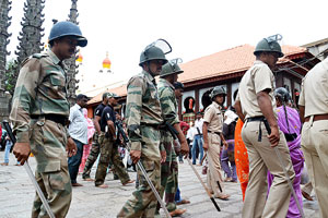 महालक्ष्मी मंदिराच्या सुरक्षेची पाहणी