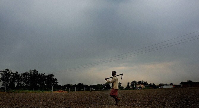 अमृतसर येथील शेतामध्ये शेतकरी मान्सूनपूर्व कामे उरकताना. (छाया- पीटीआय)