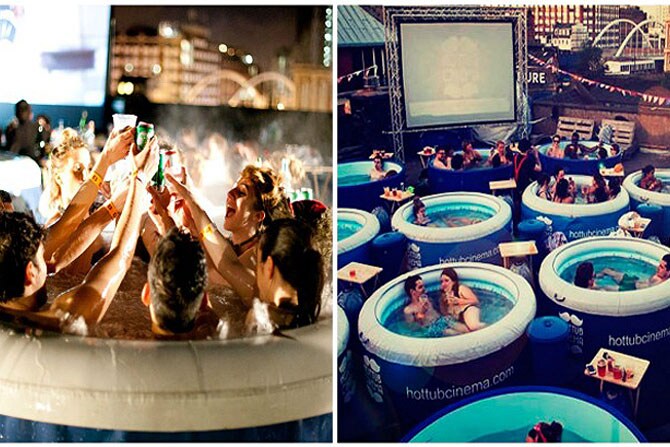 लंडनमध्ये प्रसिद्ध असलेल्या चित्रपटगृहांपैकी एक असलेले हॉट-टब सिनेमा हे चित्रपटगृह चक्क टबमध्ये बसून चित्रपटपाहण्यासाठी प्रसिद्ध आहे.