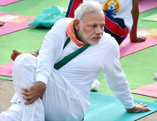 योग दिनाचा प्रस्ताव गेल्या सप्टेंबरमध्ये संयुक्त राष्ट्रांच्या आमसभेत मांडला होता. (छाया-पीटीआय)