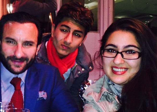 सैफ आणि त्याची मुले इब्राहिम-सारा.