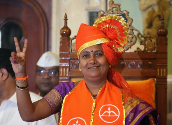 Mumbai, India - Sept. 9, 2014:First time Shiv Sena corporator Snehal Ambekar was elected as the 73rd Mayor of Mumbai at BMC headquarters in Mumbai, India, on Tuesday, September 9, 2014. (Photo by Kunal Patil/ Hindustan Times)