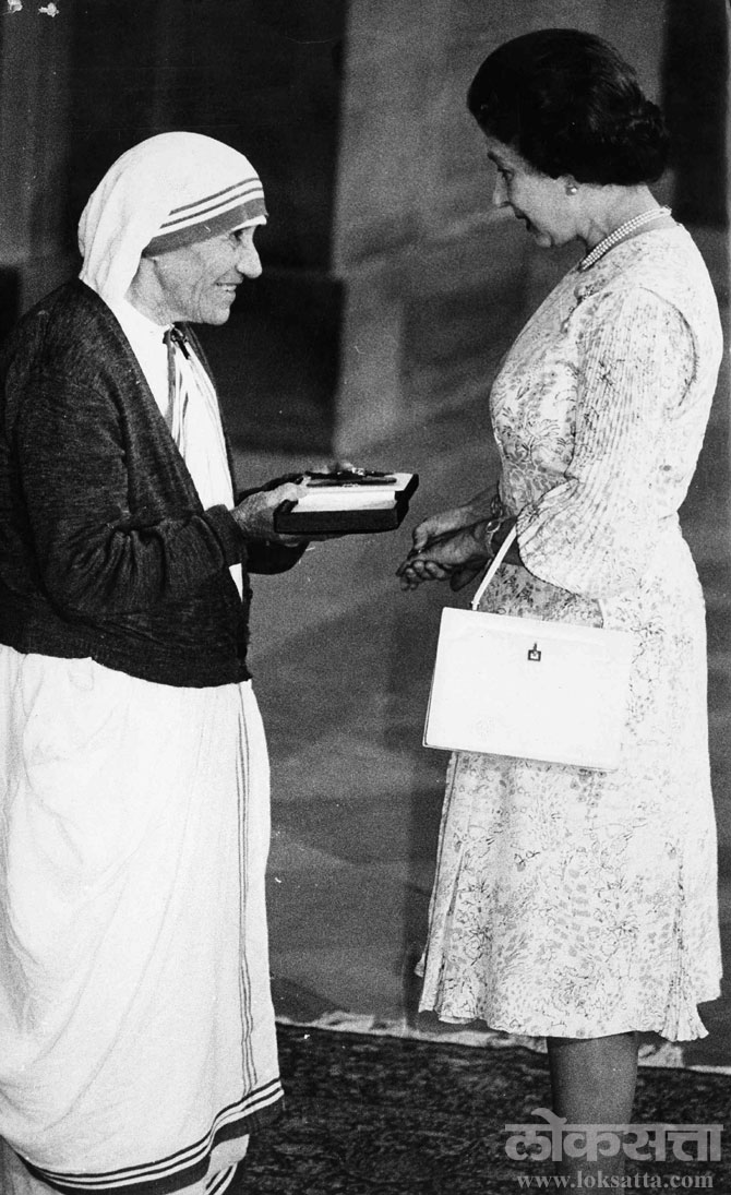 मदर तेरेसा यांचा एक्सप्रेस वृत्तसेवेच्या संग्रही असलेले छायाचित्र.