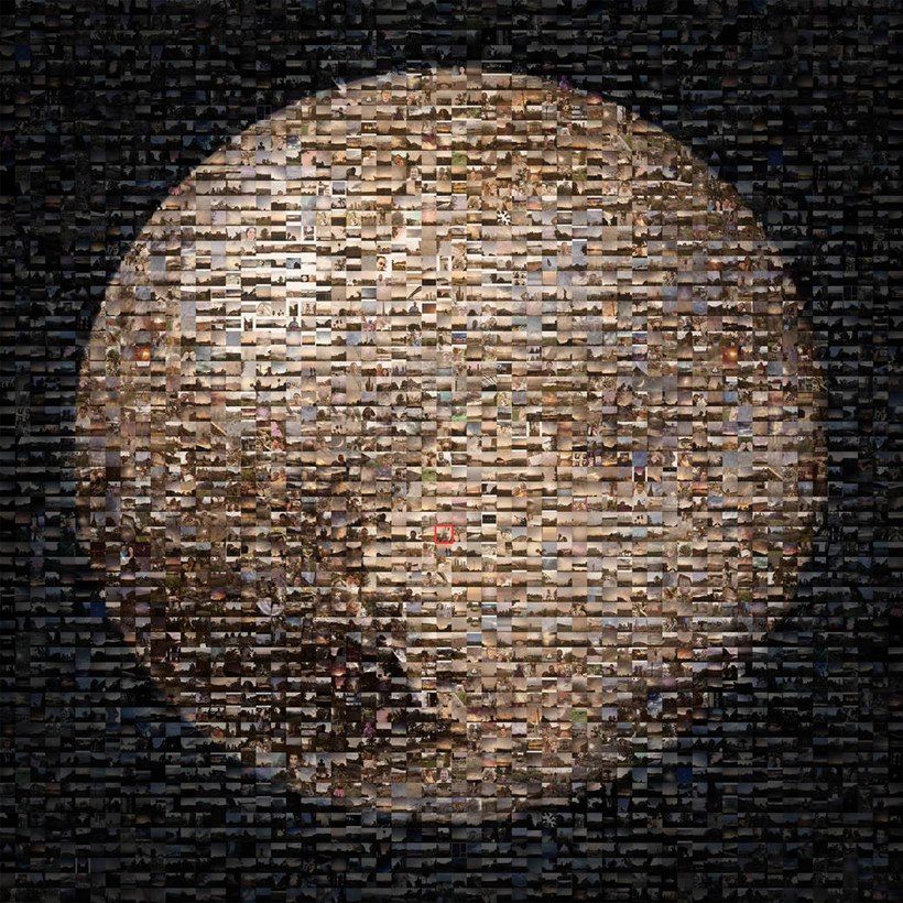 प्लुटो टाईम मोझॅक: नासाच्या सोशल मिडिया मोहिमेदरम्यान प्लुटोची अनेक छायाचित्रे एकत्र करून तयार करण्यात आलेली कलाकृती. (छाया सौजन्य- नासा)