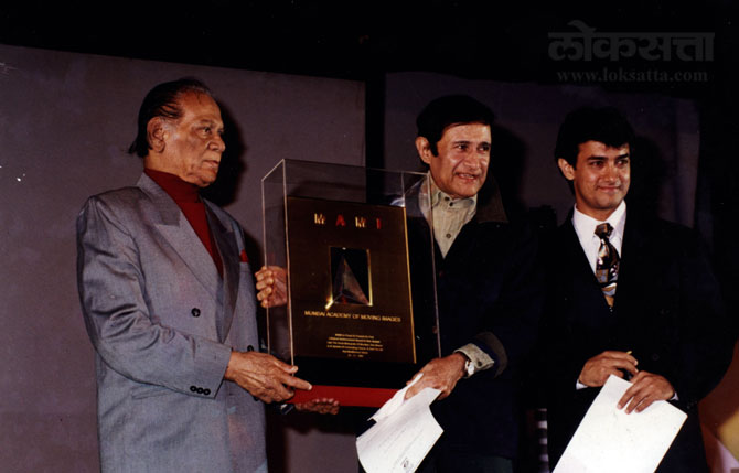 सदाबहार देव आनंद, जयराज आणि आमिर खान. (एक्स्प्रेस फोटो)