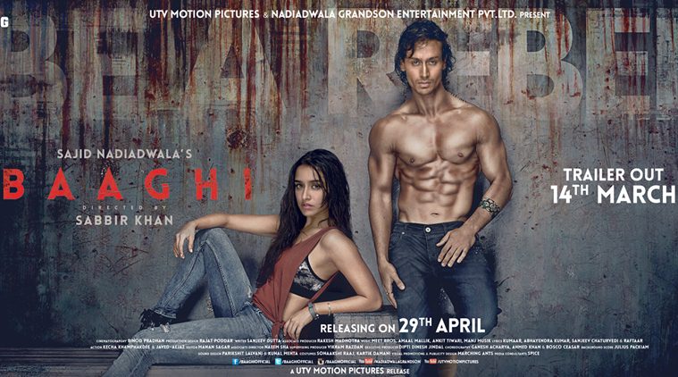 Baaghi poster , Bollywood, Tiger Shroff , Shraddha Kapoor , upcoming movies, Entertainment news, Loksatta, Loksatta news, Marathi, Marathi news