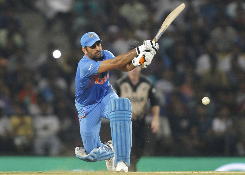 MS Dhoni kept his fight going at the other end. R Ashwin gave some support but it was too tough an ask. In the end, Dhoni fell for a 30-ball 30. (Source: Reuters)