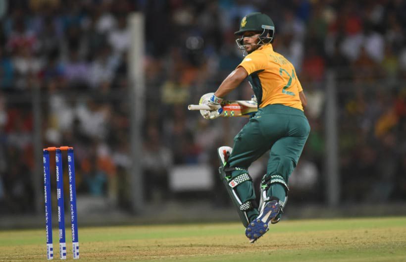 After De Kock show at the start, JP Duminy gave the total further push with his 44-ball 67. Duminy held the innings together and continued to score at a healthy rate. He hit six fours and three sixes in his innings. (Source: Express Photo by Kevin D'Souza)