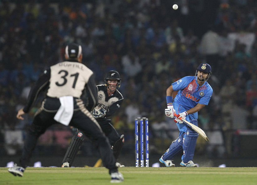 Suresh Raina, considered as a T20 specialist, failed to perform and was out after scoring one run and it was again Michael Santner who was the bowler. (Source: Reuters)