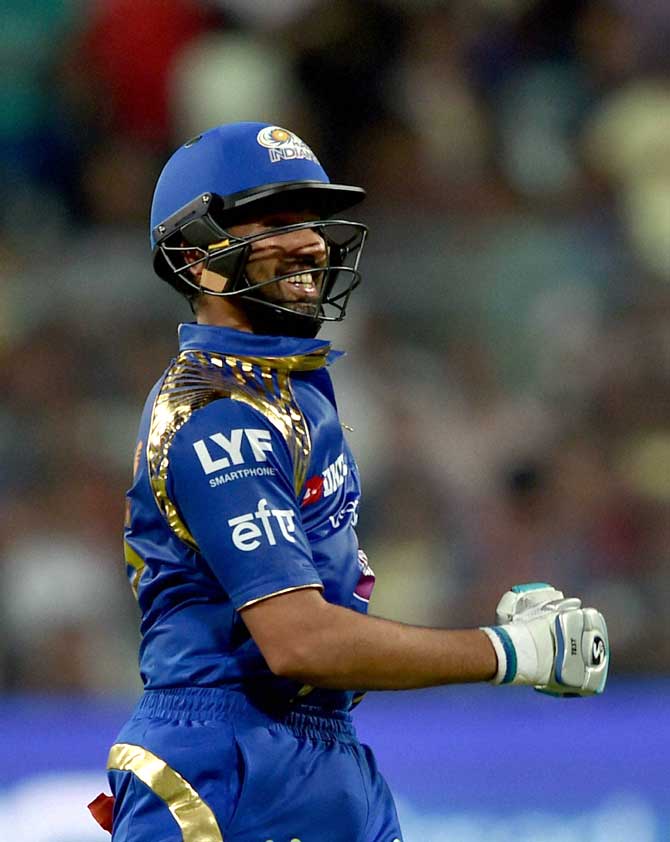 Rohit Sharma remained unbeaten on 84 and took Mumbai to a six-wicket win over Kolkata. (Source: PTI)