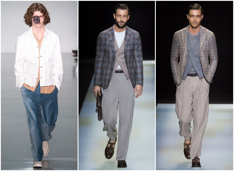 Baggy Trousers: Designers adopted loosened-up shapes to put baggy trousers in a prime position in menswear. Try this trend this season. (Text: Aditya Singh/Photo: Pinterest)