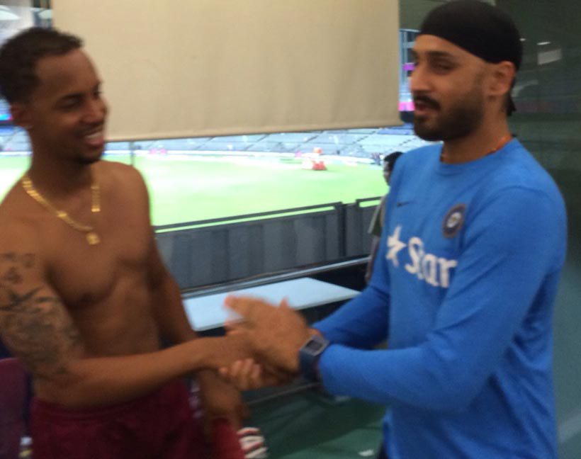 Harbhajan Singh was not too far behind either. He congratulated his Mumbai Indians teammate Lendl Simmons for his unbeaten 82-run knock. "Special touch: Harbhajan came over to say "well done" to his friend Simmo after the match. #SpiritOfTheGame #WT20," West Indies cricket's official account wrote on Twitter.