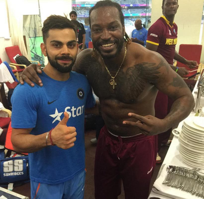 "True Champion and a Legend. Looking forward to sharing dressing room with my RCB cappo. @virat.kohli," Chris Gayle posted this message for his Royal Challengers Bangalore skipper on Instagram.
