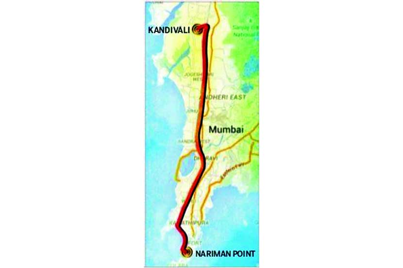 सागरी मार्गाचा बोगदा गिरगाव चौपाटीजवळून