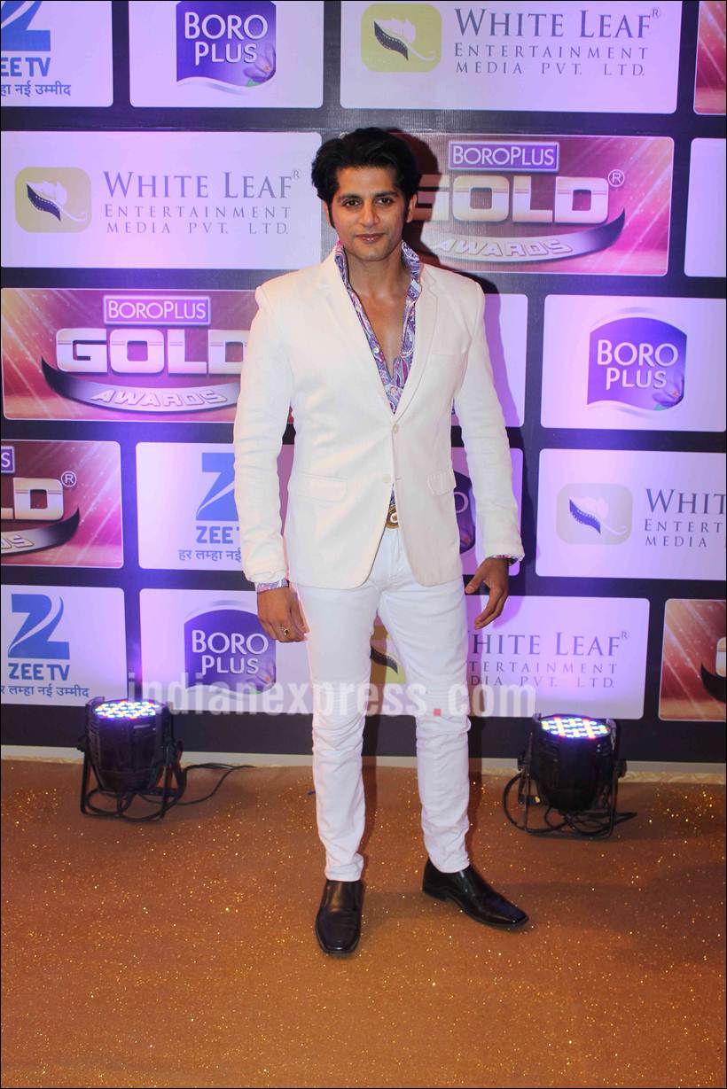 Karanvir Bohra made it to the event without wife Teejay. (Source: Varinder Chawla)