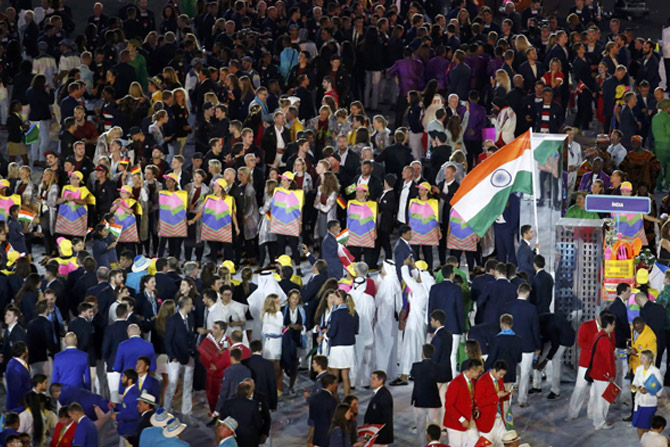 भारताकडून यंदाच्या ऑलिम्पिकमध्ये आतापर्यंतचे सर्वात मोठे पथक दाखल झाले आहे. भारताचे एकूण ११९ खेळाडू विविध खेळांसाठी ऑलिम्पिक स्पर्धेत सहभागी झाले आहेत.