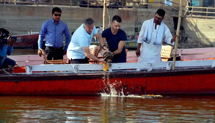 steve waugh , ganga river , varanasi