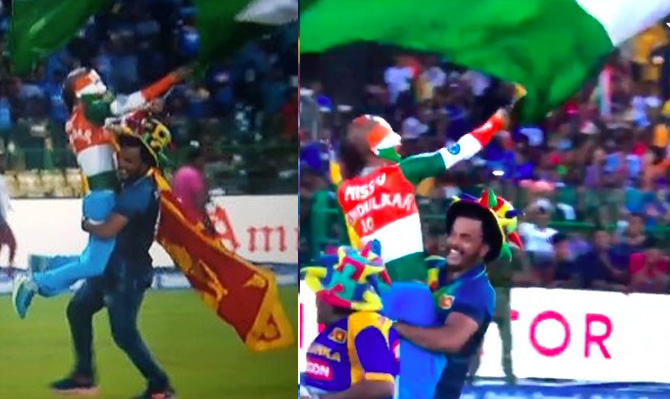 श्रीलंकन क्रिकेट चाहत्याने भारतीय झेंडा फडकवणाऱ्या सुधीरला उचलून घेतल्याचे फोटो ट्विटवर आणि इतर समाजमाध्यमांवर व्हायरल झाले. अनेकांनी हा क्रिकेट या खेळाचा विजय असल्याचे मत व्यक्त केले.