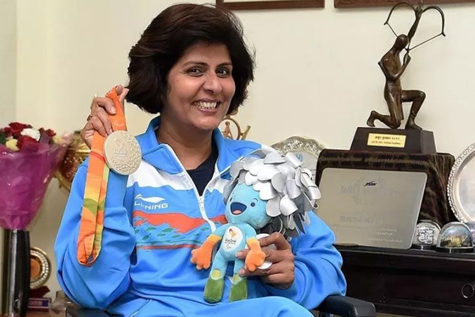 दीपा मलिक: २०१६ साली रिओ येथे झालेल्या पॅरालिम्पिक स्पर्धेत पदक जिंकणारी पहिली भारतीय महिला