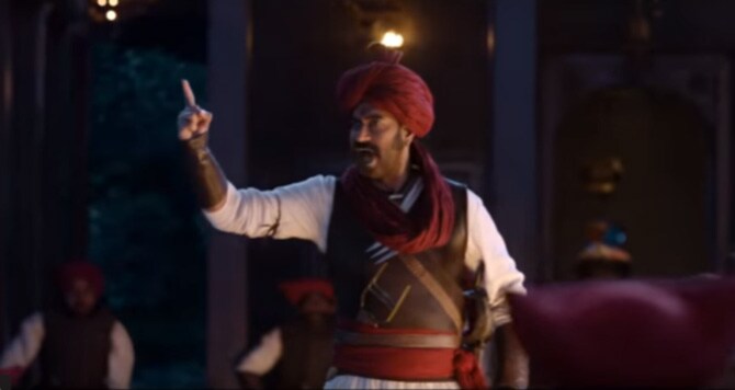 जिस तरह मिट्टी के हर कण में एक पहाड़ होता है, हर बीज में एक जंगल, हर तलवार में एक सेना, उसी तरह हर एक मराठा में छुपा है लाख मराठा। - तान्हाजी मालुसरे (अजय देवगण)