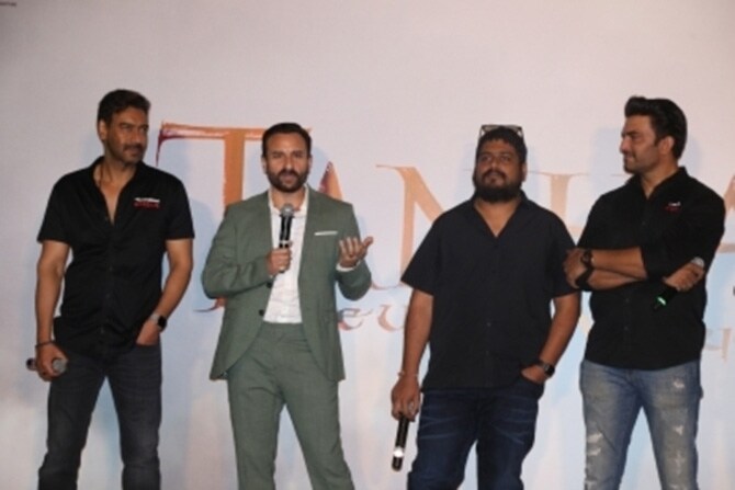 ‘तान्हाजी’ चित्रपटाच्या निमित्ताने सैफ आणि अजयही तब्बल १३ वर्षांनंतर रुपेरी पडद्यावर एकत्र दिसणार आहेत. हा चित्रपट १० जानेवारी २०२० रोजी प्रदर्शित होणार आहे. या चित्रपटाचे दिग्दर्शन दिग्दर्शक ओम राऊत यांनी केले आहे.