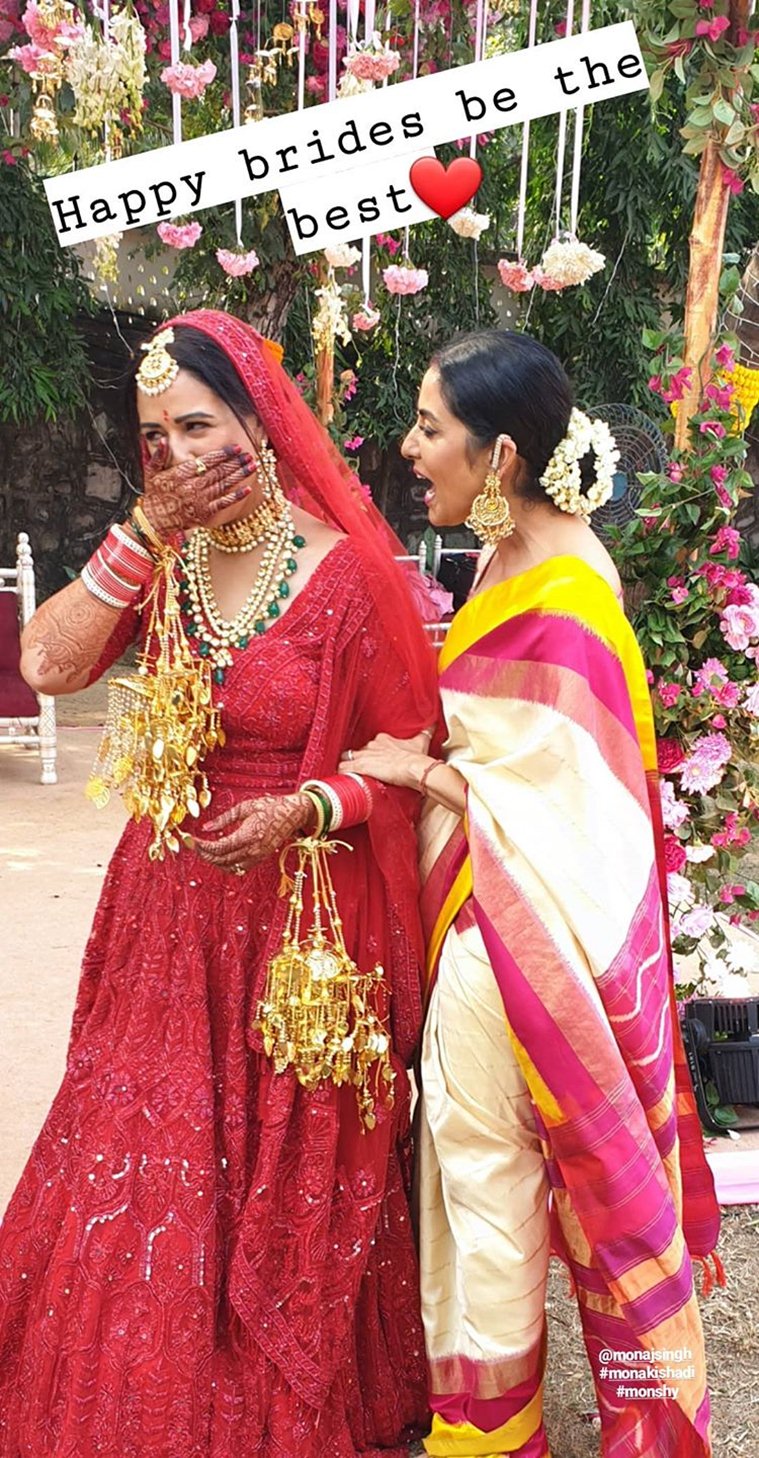 मोनाची जवळची मैत्रीण अभिनेत्री निवेदिता भट्टाचार्यने देखील लग्नाला हजेरी लावली होती (Photo: Nivedita Bhattacharya/Instagram)