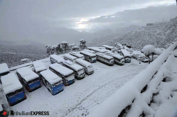 शिमलामध्ये उणे ०.५ अंश सेल्सिअस किमान तापमानाची नोंद झाली. (छायाचित्र सौजन्य- प्रदीप कुमार)