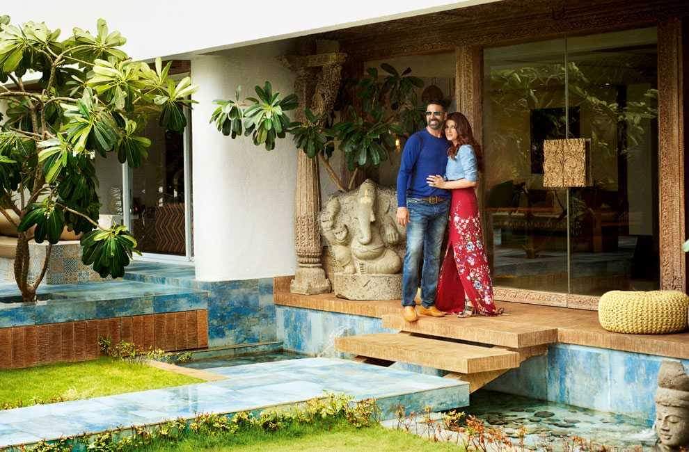 ट्विंकल आणि अक्षयचा आवडता परिसर म्हणजे घराच्या मागचा परिसर. (Photo courtesy: Vogue India)