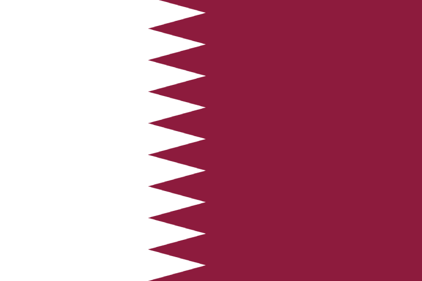 कतर आणि बहरीन - कतर आणि बहरीन मध्य आशीयातील दोन लहानसे देश आहेत. दोन्ही देशांमध्ये केवळ ५०० किलोमीटरचे अंतर आहे. परंतु दोन्ही देश अगदी एकमेकांचे जानी दुशमन आहेत. दोन्ही देशांमध्ये सातत्याने युद्ध होत असते. (हा झेंडा कतरचा आहे.)