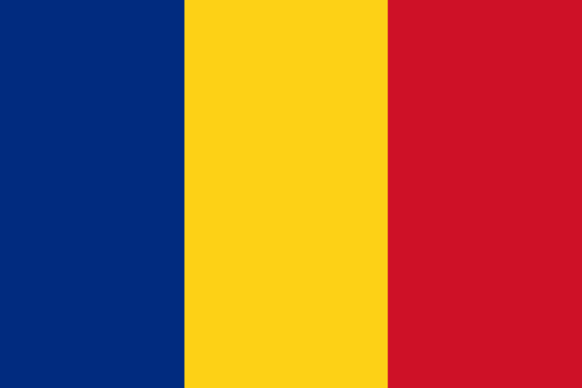 रोमानिया आणि चॅड - रोमानिया हा पूर्व युरोपातील सर्वात सुंदर आणि संपन्न देश आहे. या देशात उंचच उंच पर्वत रांगा आणि सुंदर बागबगीचे आहेत. तर चॅड हा जगातील सर्वात गरीब देशांच्या यादीत सातव्या क्रमांकाचा देश आहे. (हा झेंडा रोमानियाचा आहे.)
