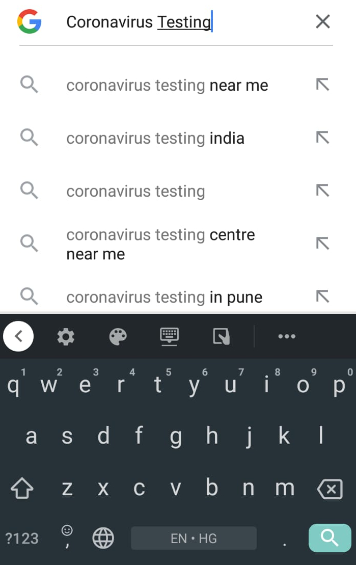 फोनमध्ये गुगल ब्राउझर ओपन करुन ‘Coronavirus Testing’ किंवा ‘COVID Testing’ या टर्म सर्च करा.