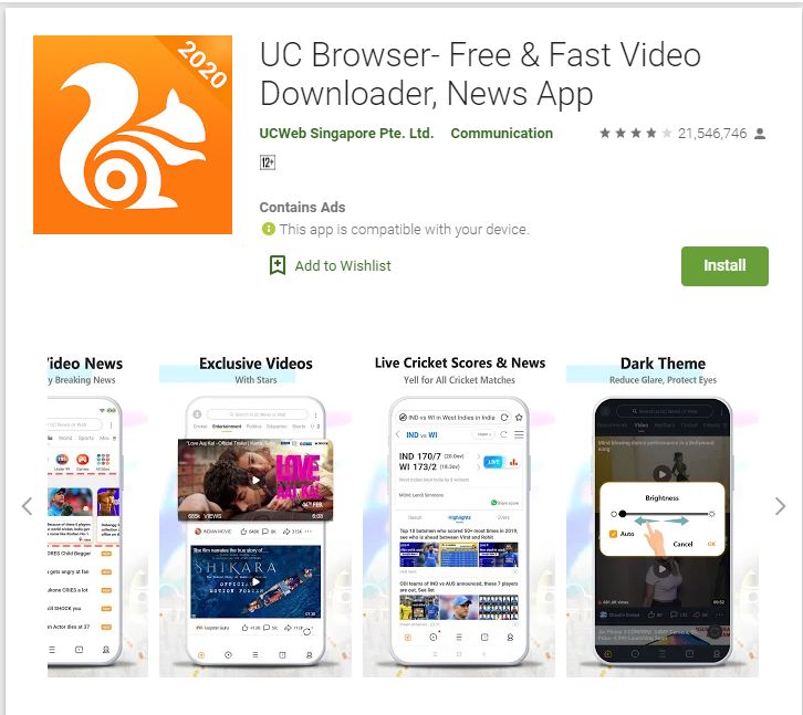 UC Browser या ब्राउझरवरही सरकारने बंदी घातली आहे. UC Browser साठीही प्लेस्टोअरवर दोन चांगले पर्याय आहेत.