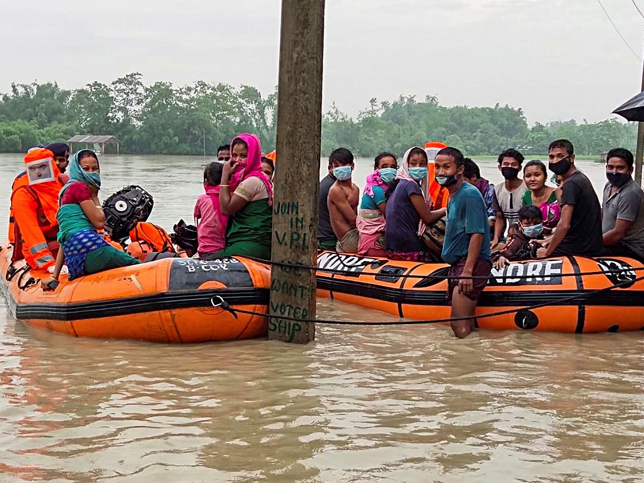 NDRF ने राज्यात पुराचा फटका बसलेल्या जिल्ह्यांमध्ये बचावकार्य सुरु केलं आहे.