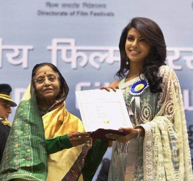 प्रियंका चोप्रा ही पहिली मिस वर्ल्ड आहे जिला राष्ट्रीय पुरस्कार मिळाला