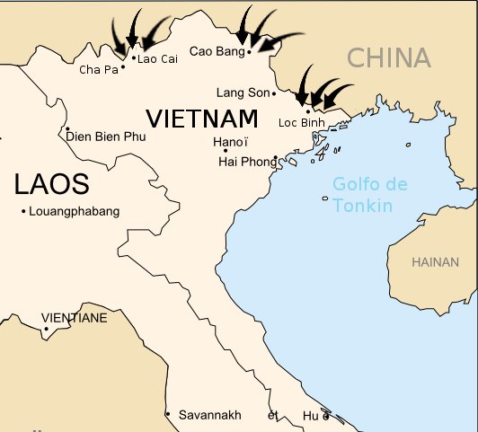 व्हिएतनाम – ऐतिहासिक संदर्भात चीन व्हिएतनामचा मोठ्या भूभागावर मागील अनेक दशकांपासून दावा सांगत आलं आहे. १३६८ ते १६४४ दरम्यान अस्तित्वात असणाऱ्या मिंग राजवटीच्या काळात हा भूभाग चीनचा असल्याचे सांगितले जाते. याच प्रमाणे मॅकेल्सफिल्ड बँक, पार्शियल बेटांबरोबरच दक्षिण चीन समुद्रातील काही भाग आणि स्पार्टली बेटांचा भूभाग आपलाच असल्याचा दावा चीन करतं.
