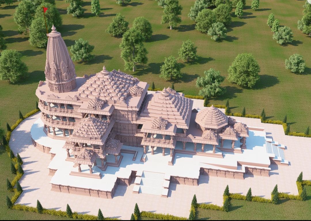 राम मंदिर भव्य असणार आहेच, त्याचबरोबर तीन मजली उभारण्यात येणार आहे. सीता रसोई येथेच सीता मंदिर उभारण्यात येणार आहे. (फोटो सौजन्य : श्रीराम जन्मभूमी तीर्थ क्षेत्र/ट्विटर)