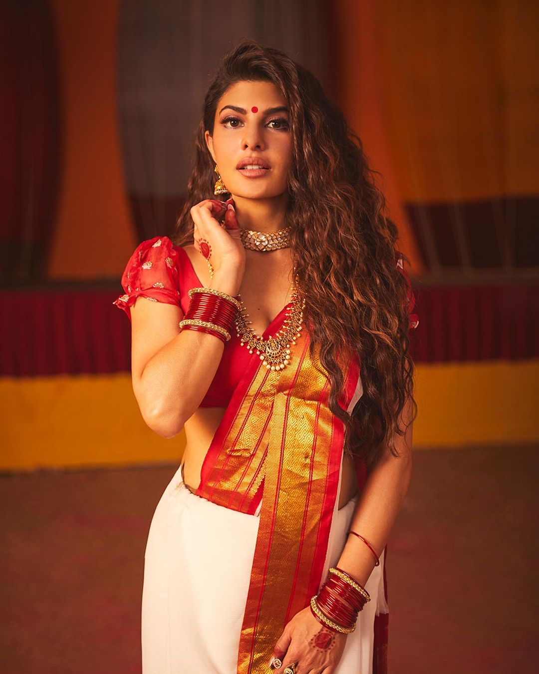 जॅकलीनचा साडीमधला खास लुक...