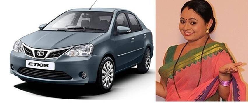 मिसेस भिडे हे पात्र साकारणारी सोनालिका जोशीकडे टोयोटा इटियॉस ही कार आहे.