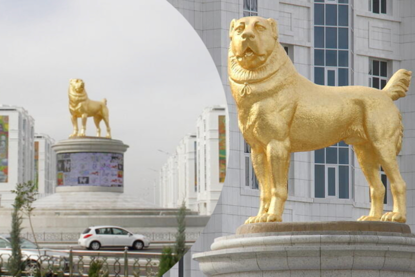 तुर्कमेनिस्तानमध्ये सत्तेत असणाऱ्या गुरबांगुली बेर्दयमुखमदोव यांनी आपल्या लाडक्या कुत्र्याची ५० फूट उंचीचा पुतळा उभारला आहे. (सर्व फोटो रॉयटर्स आणि ट्विटवरुन साभार)