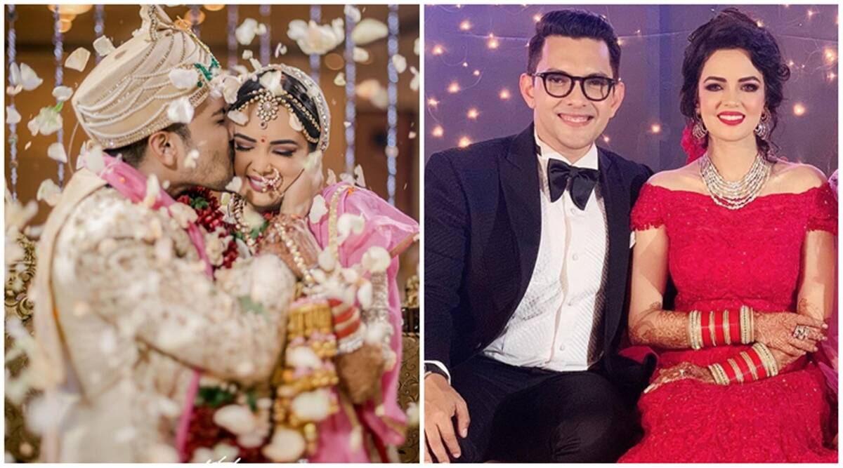 गायक आणि अभिनेता आदित्य नारायणने गर्लफ्रेंड श्वेता अग्रवालशी काही मोजक्याच लोकांच्या उपस्थितीमध्ये मंदिरात लग्न केले.