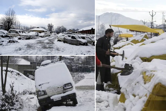 जम्मू-काश्मीरमध्ये या वर्षातील थंडीच्या मोसमातील पहिली बर्फवृष्टी आज झाली.