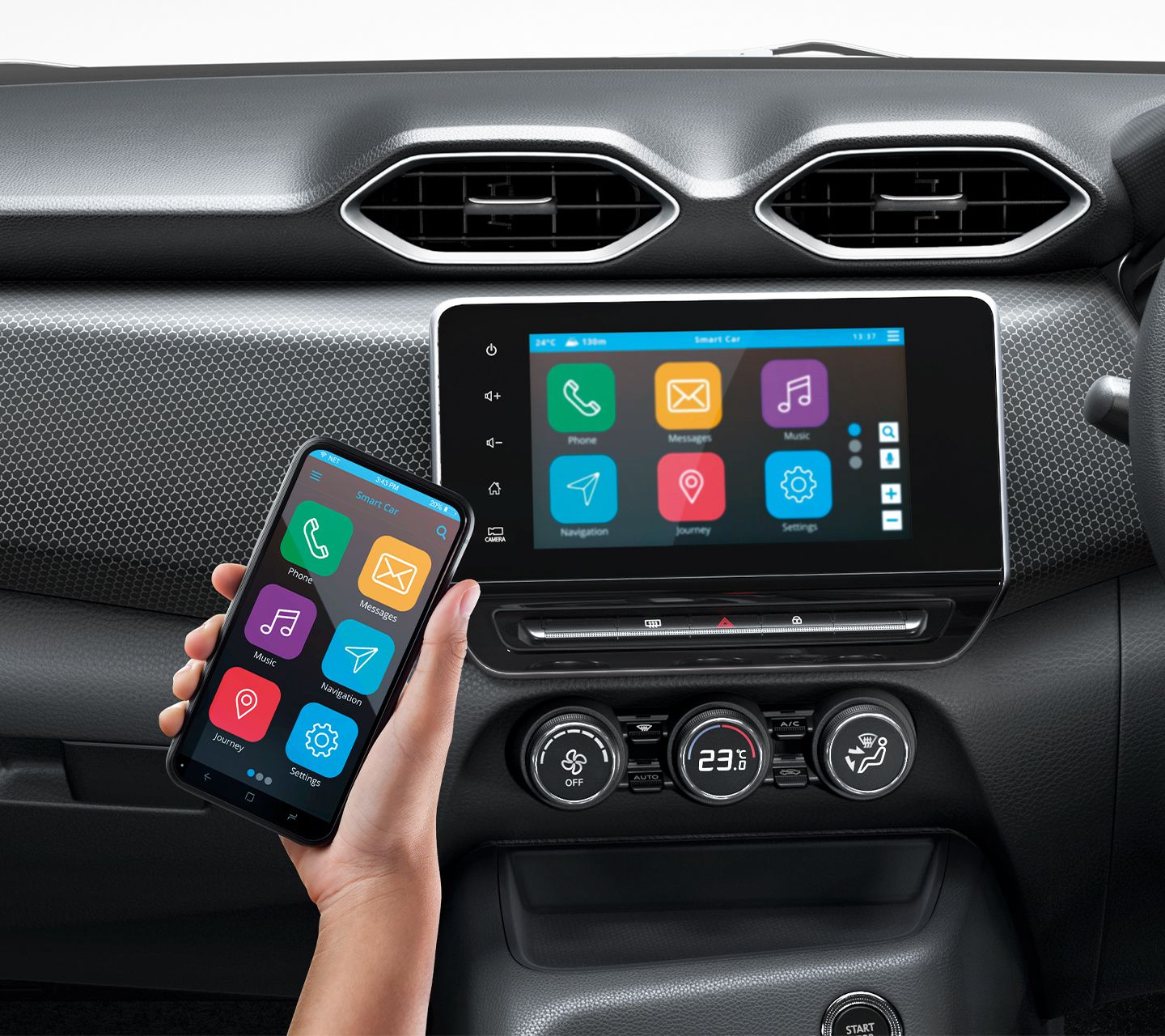 Nissan Magnite च्या केबिनच्या प्रीमियम फीचर्समध्ये Android Auto व Apple CarPlay ला सपोर्ट करणारी 8 इंच टचस्क्रीन इन्फोटेन्मेंट सिस्टिम, सेगमेंट फर्स्ट 360 डिग्री अराउंड व्यू मॉनिटर, इन बिल्ट टायर प्रेशर मॉनिटर, 7 इंच टीएफटी इंस्टूमेंट क्लस्टर अशा फिचर्सचा समावेश आहे. याशिवाय व्हॉइस रिकग्निशन, ऑटोमॅटिक एसी, क्रूज कंट्रोल, हाइट अॅडजस्टेबल ड्रायव्हर सीट हे फिचर्सही आहेत.