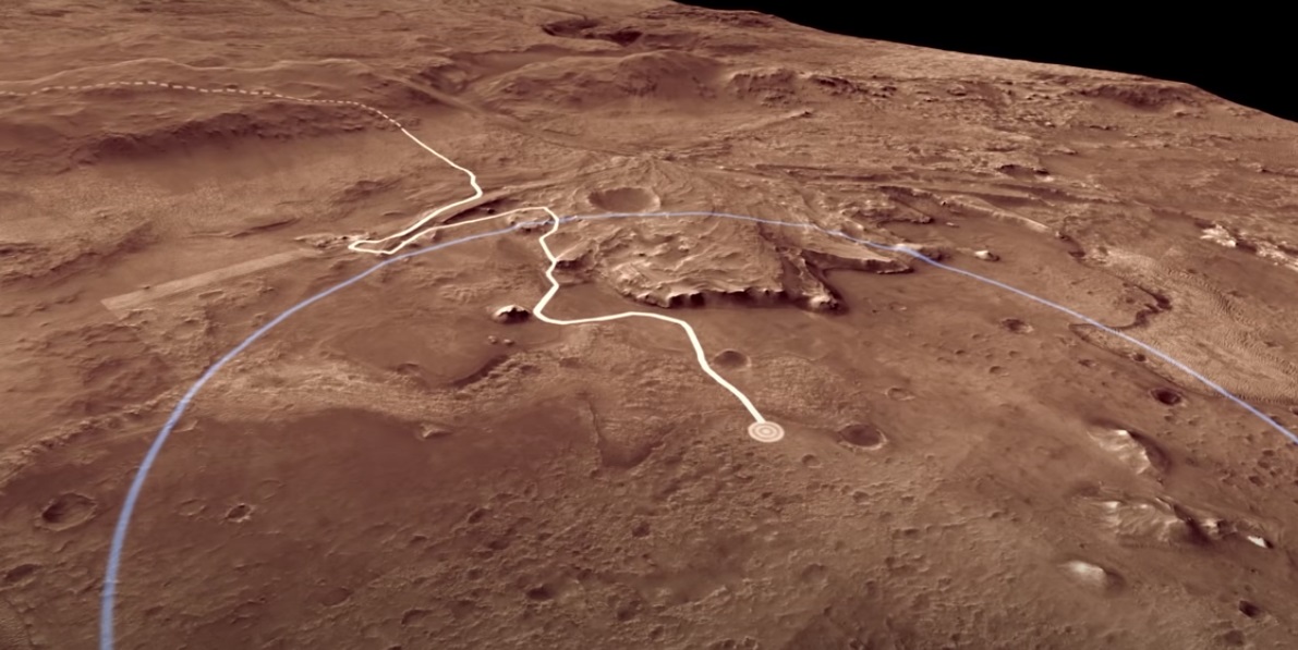जीझीरो क्रेटरमध्ये कोट्यावधी वर्षांपूर्वी एक मोठी उल्का मंगळाच्या पृष्ठभागावर आदळली होती. त्यामुळे जो मोठा खड्डा निर्माण झाला तोच हा जीझीरो क्रेटर.