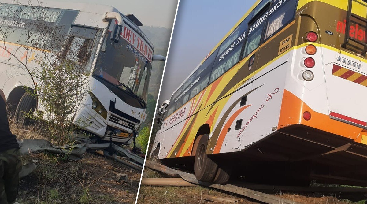 रायगडमध्ये मुंबई- पुणे एक्सप्रेस मार्गावर मोठी दुर्घटना टळली आहे.