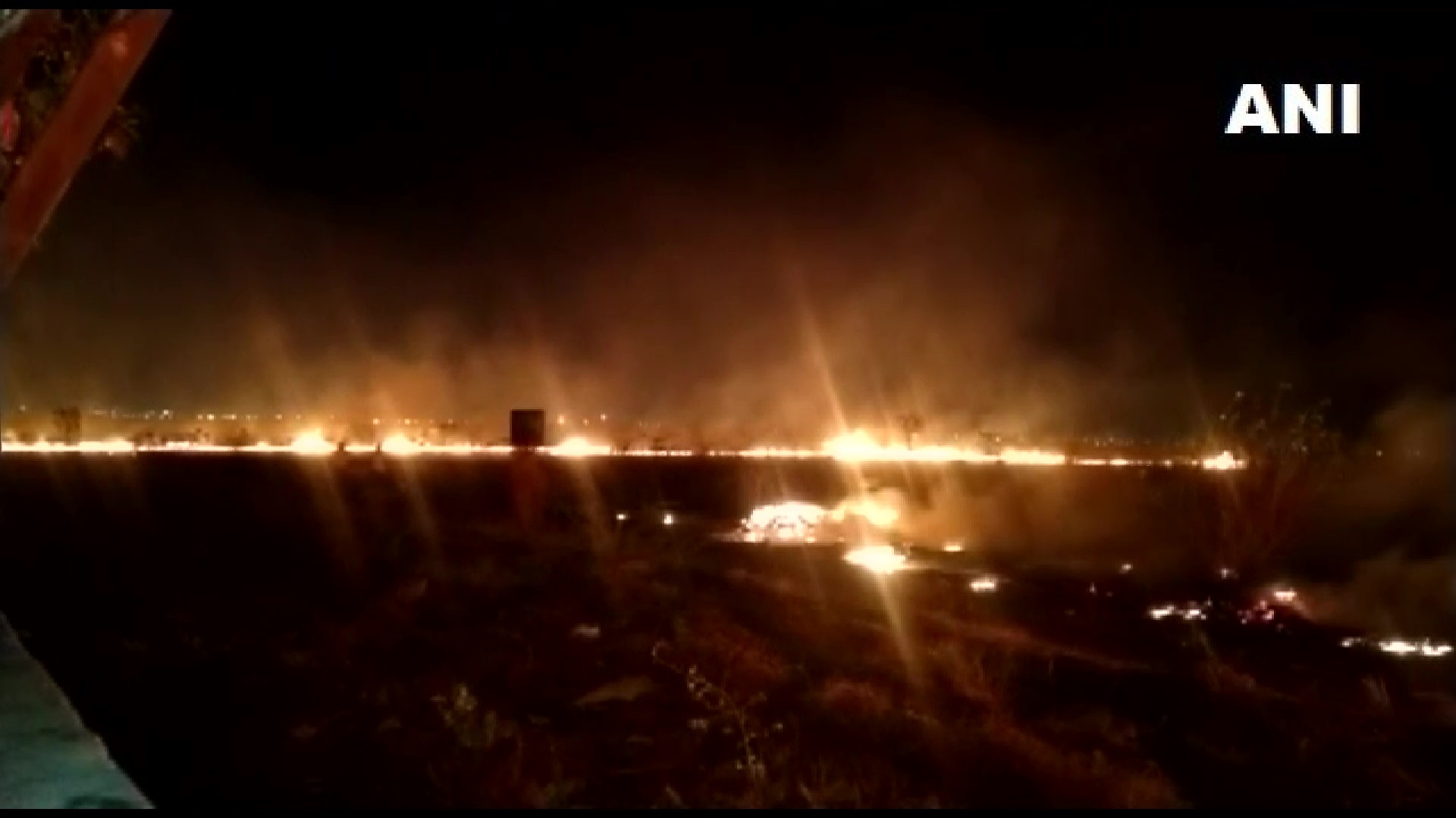 अग्निशामन दलाच्या चार गाड्या येथील आग विझवण्याचा प्रयत्न करत आहेत. (फोटो सौजन्य: एएनआय)