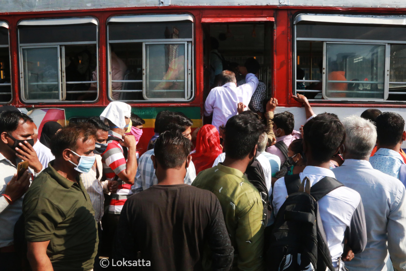 Mumbai Unlock Best Bus Crowded