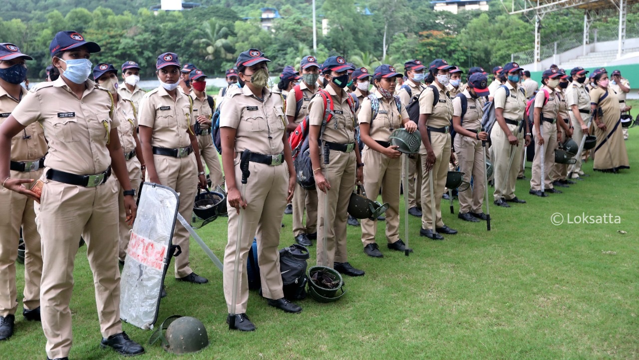 Navi mumbai airport name d b patil protest at cidco office police security