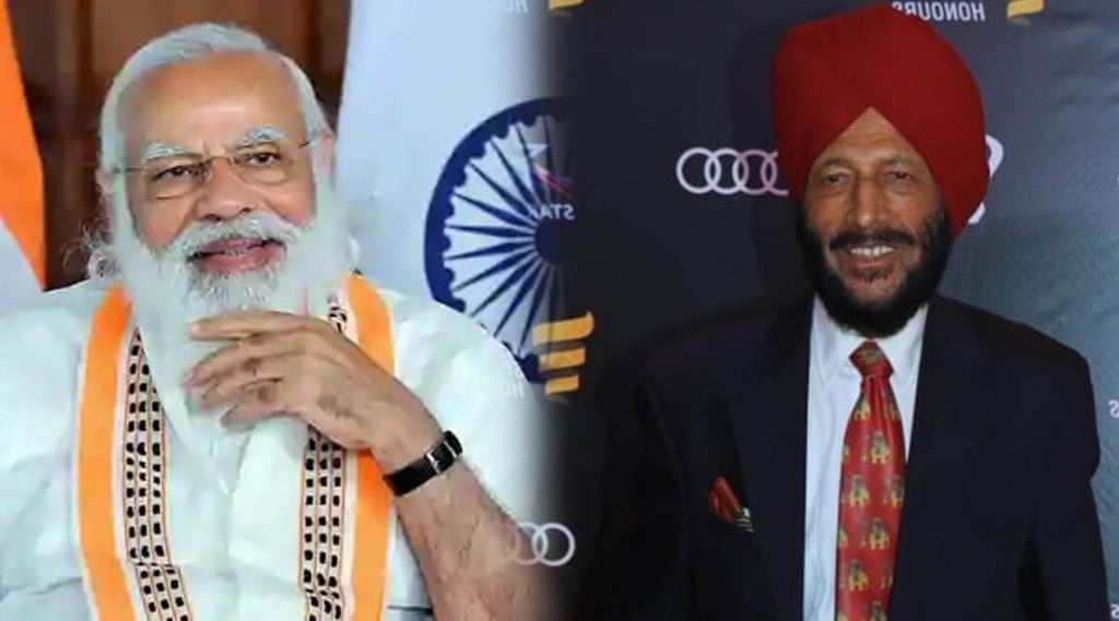 PM Modi and Milkha Singh