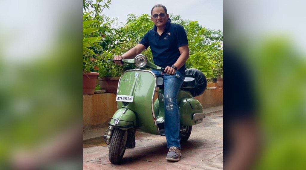 India former captain mohammad azharuddin posts photos of old scooter