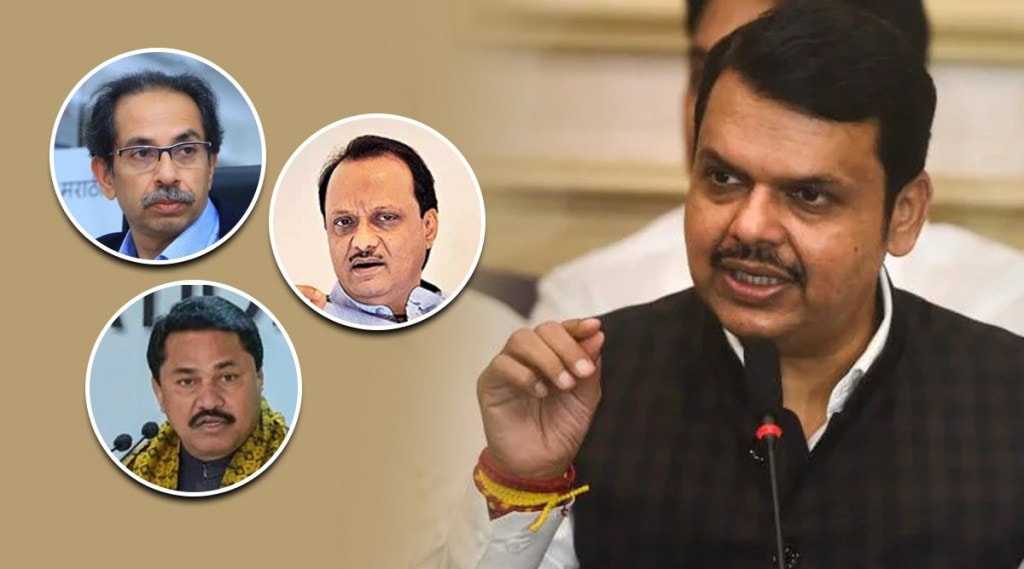 devendra fadnavis targets shivsena ncp congress